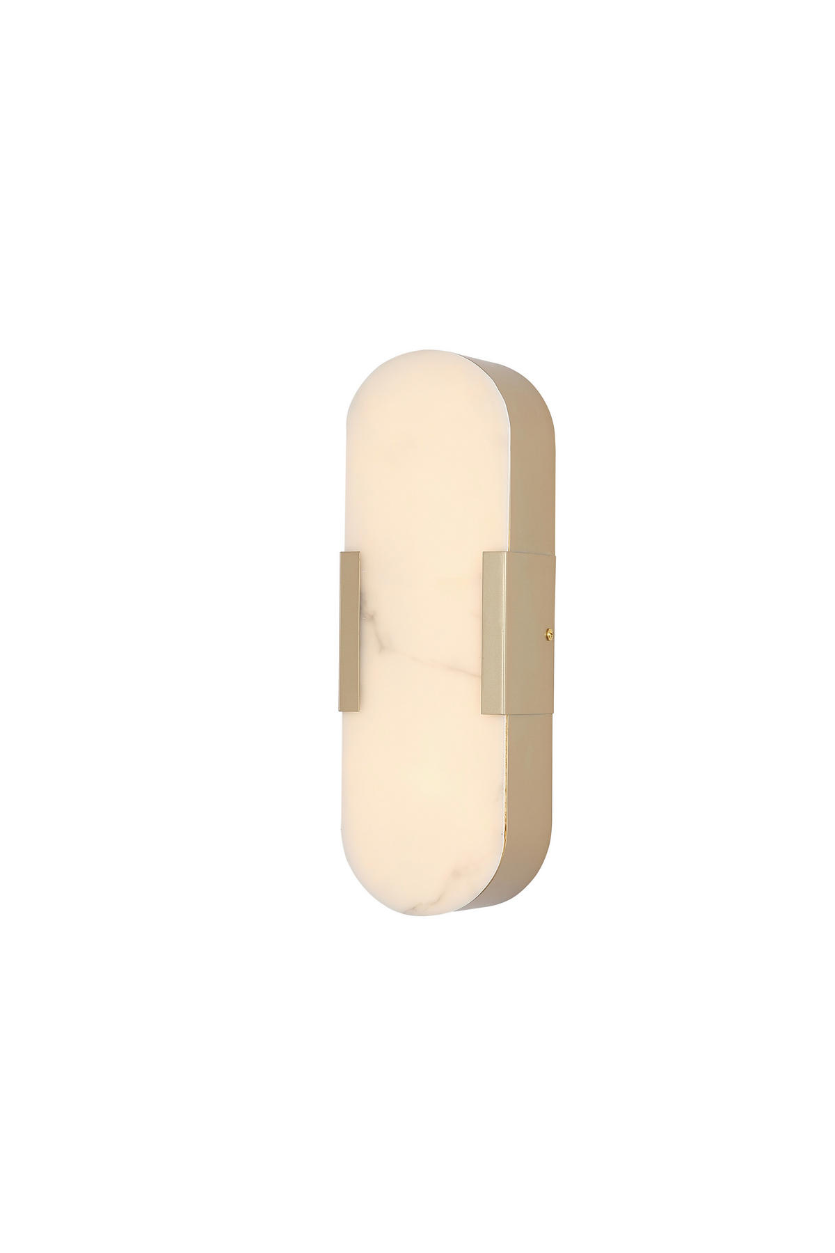 APLICĂ DE PERETE CU LED - alb/auriu, Design, materiale naturale/metal (11/35cm) - Searchlight