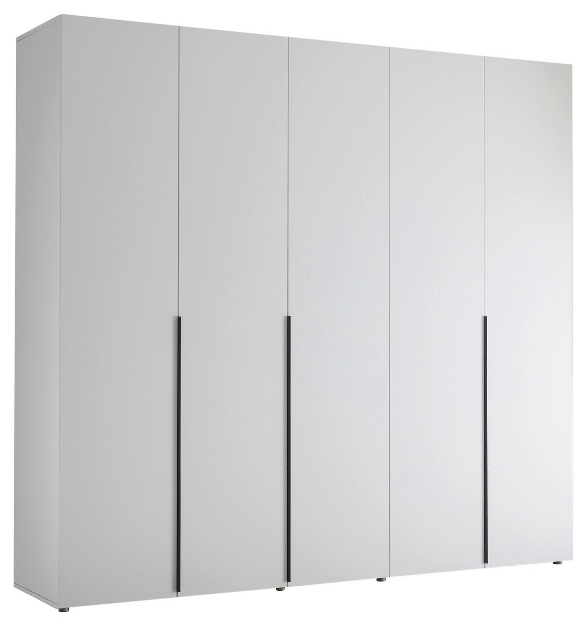 ORMAR S KLASIČNIM VRATIMA bijela   - bijela/crna, Moderno, drvni materijal/plastika (225/210/51,6cm) - Hom`in