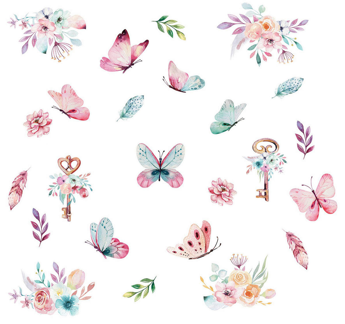 DEKOSTICKER 50/70 cm     - Multicolor, Basics, Kunststoff (50/70cm)