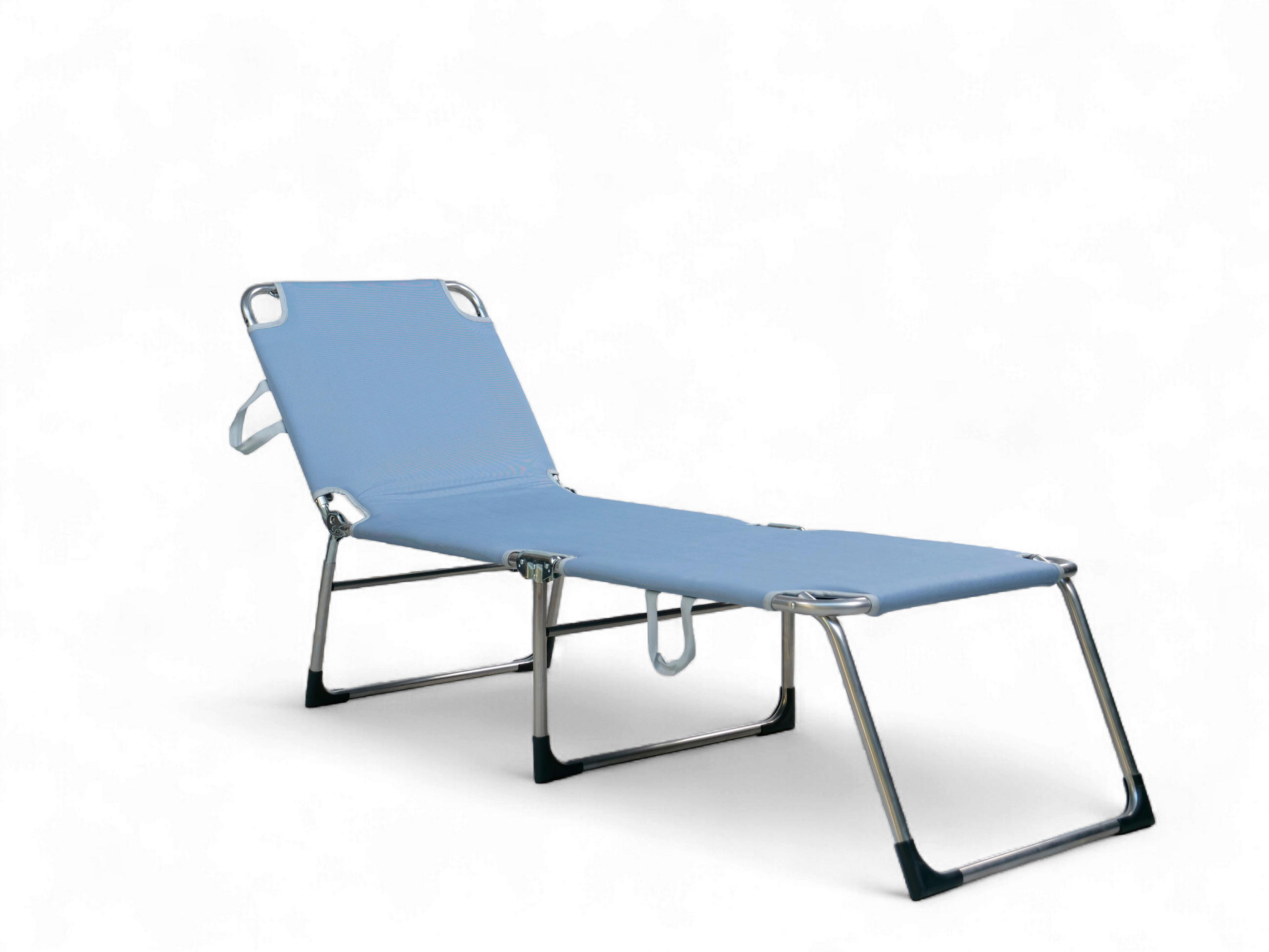 DREIBEINLIEGE 58/38/191 cm  - Blau, KONVENTIONELL, Textil/Metall (58/38/191cm)