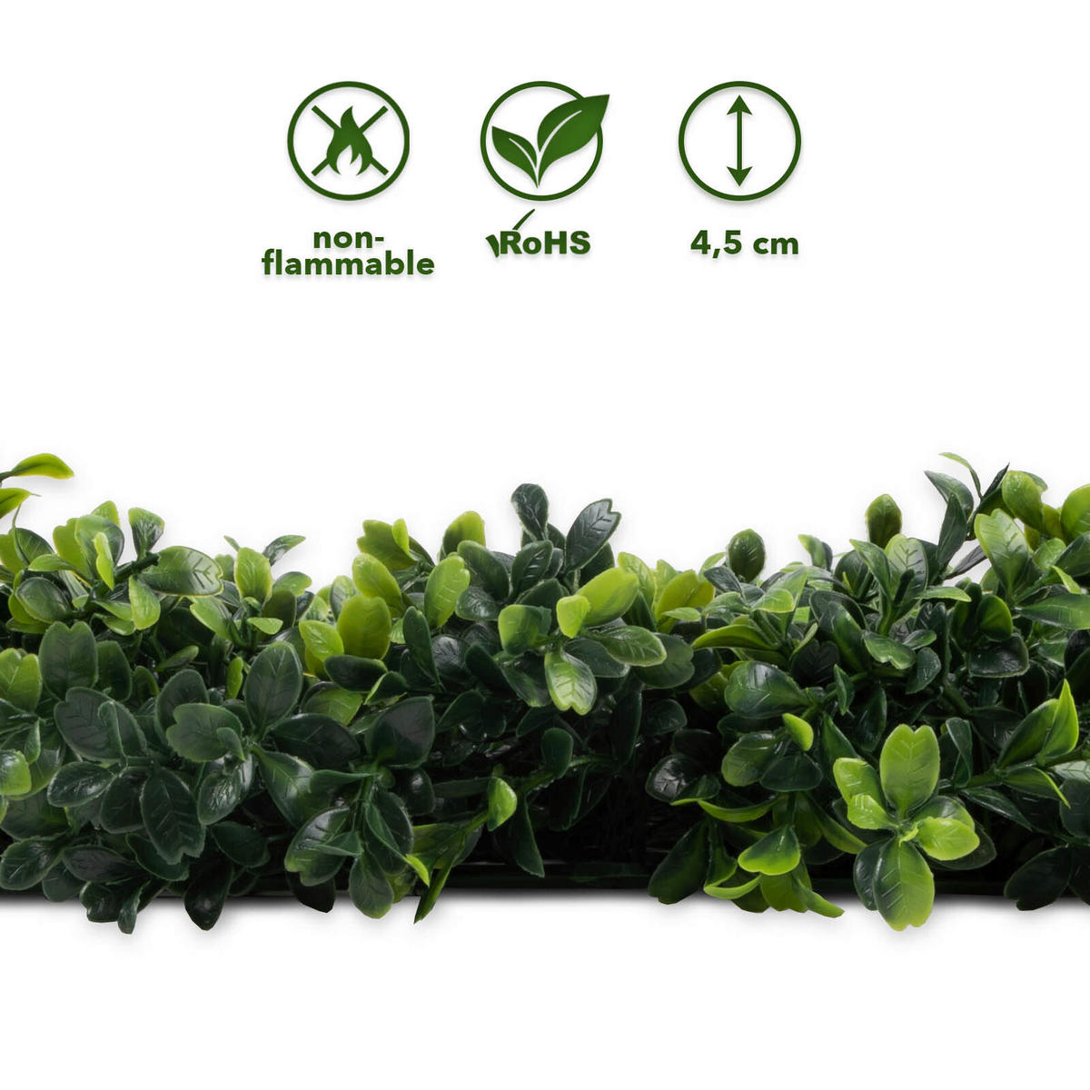 Wandverkleidung Pflanzenwand  Kunststoff  - Dunkelgrün, Trend, Kunststoff (50/50cm) - Floordirekt