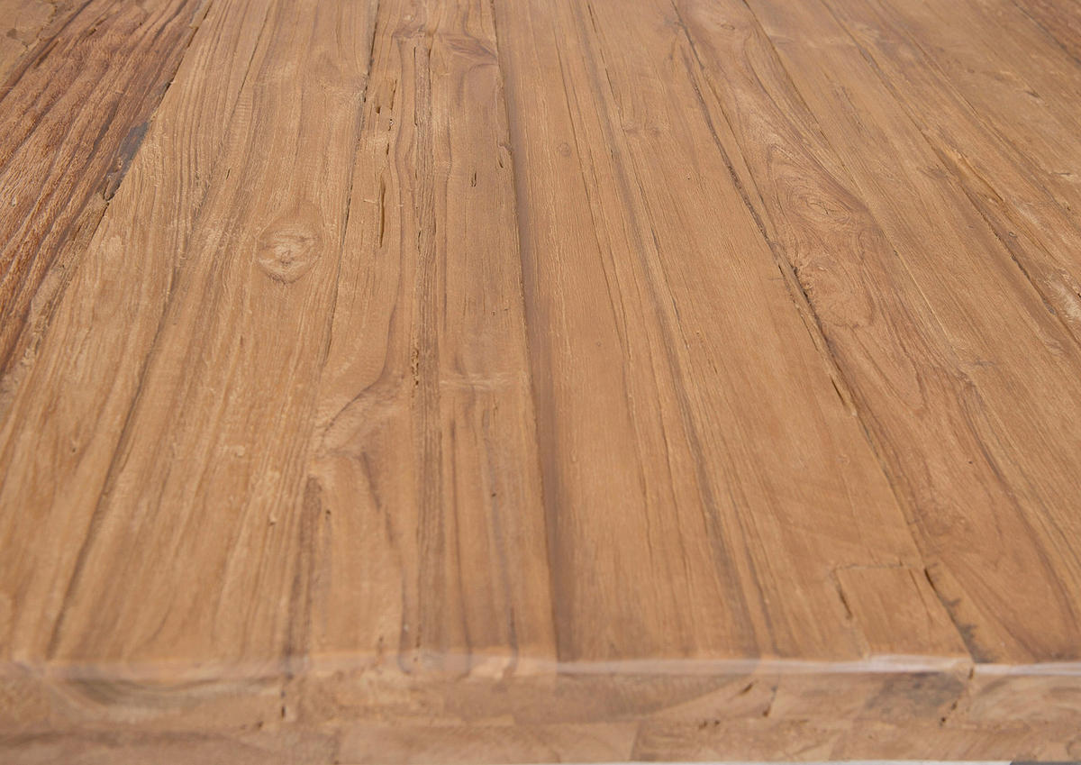 ESSTISCH 180/100/76 cm Echtholz  Holz, Metall rechteckig Naturfarben, Silberfarben  - Silberfarben/Naturfarben, MODERN, Holz/Metall (180/100/76cm) - MID.YOU