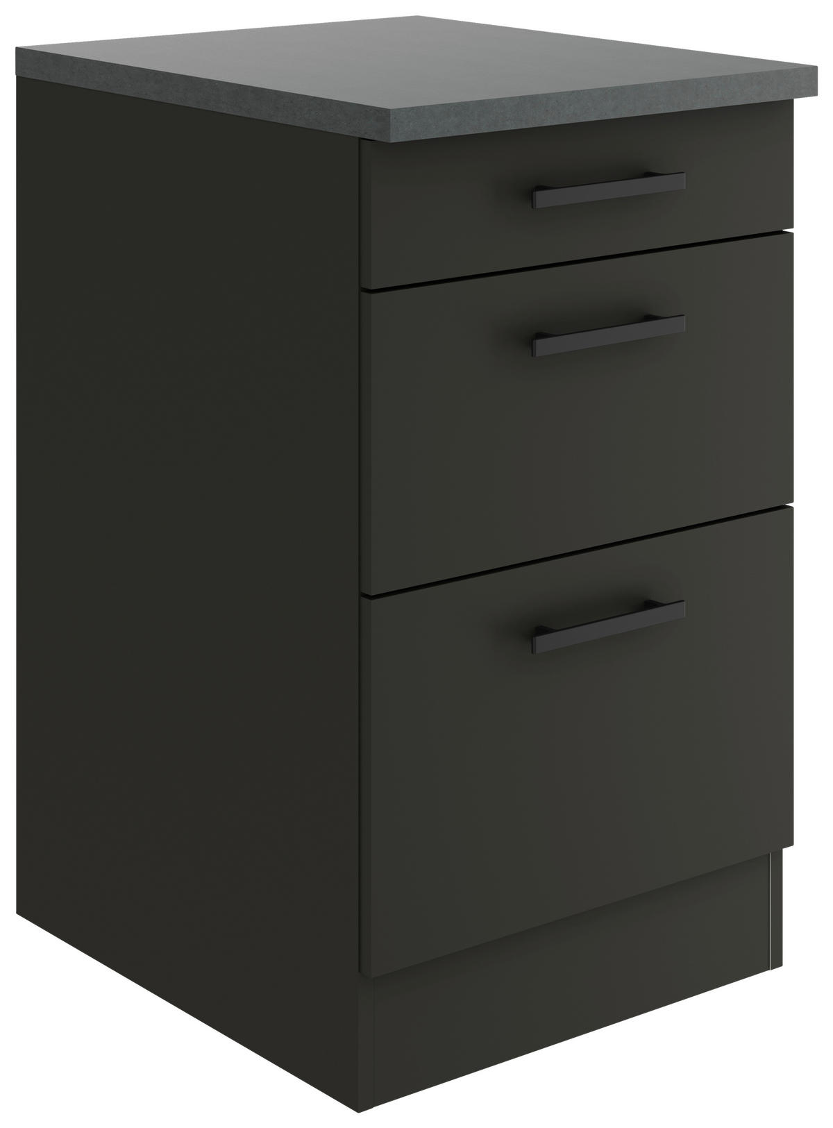 KÜCHENUNTERSCHRANK 50/84,8/60 cm  in Anthrazit  - Anthrazit/Buchefarben, Basics, Holzwerkstoff/Metall (50/84,8/60cm) - Optifit
