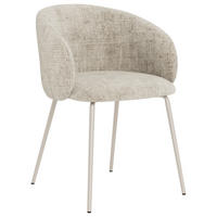 ARMLEHNSTUHL  in Stahl Flachgewebe  - Beige/Grau, Design, Textil/Metall (55/79/55cm) - MID.YOU