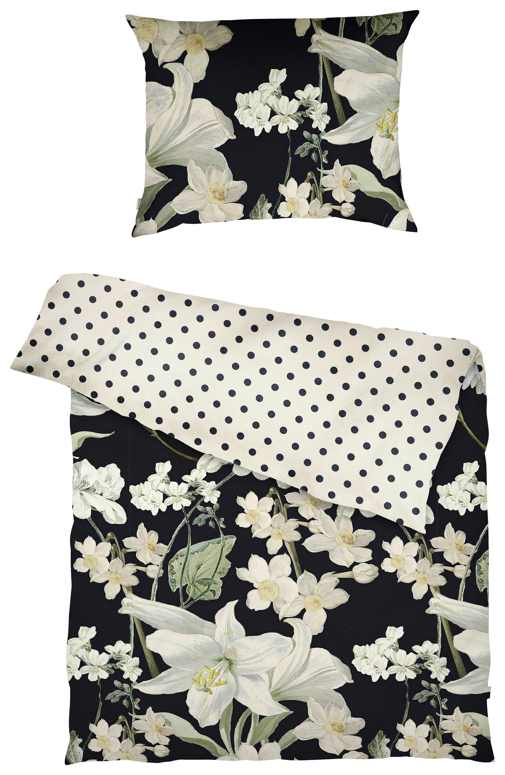 WENDEBETTWÄSCHE Rosalee Satin 140/200 cm  - Creme, Basics, Textil (140/200cm) - Essenza