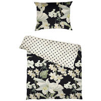 WENDEBETTWÄSCHE Rosalee Satin 140/200 cm  - Creme, Basics, Textil (140/200cm) - Essenza