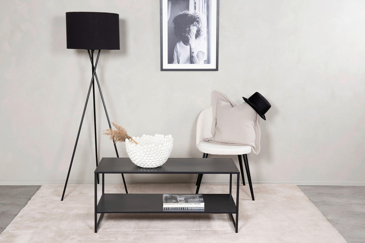 COUCHTISCH 102/43/45 cm rechteckig Schwarz  - Schwarz, Design, Metall (102/43/45cm) - Livetastic