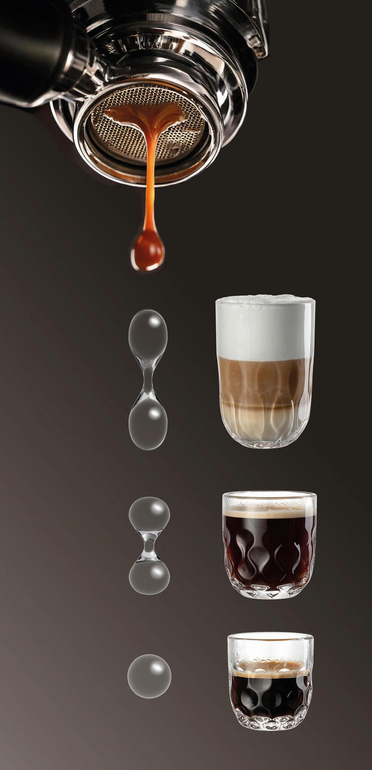 ESPRESSOGLÄSERSET Gocce 6-teilig  - Design, Glas (7,6/20,3/7,6cm) - Leonardo