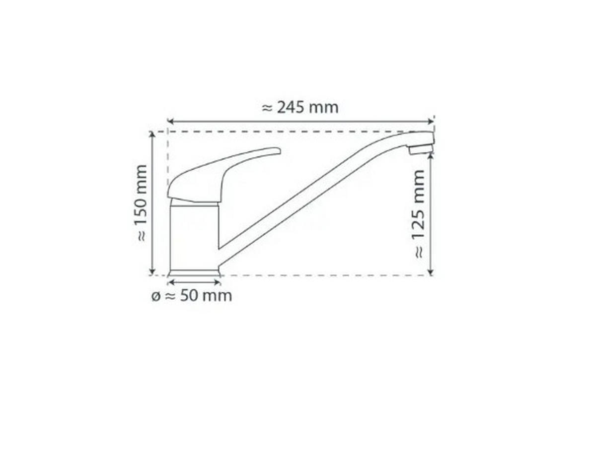 KÜCHENARMATUR  - Chromfarben, Basics, Metall (4,8/14/24,5cm) - Schütte
