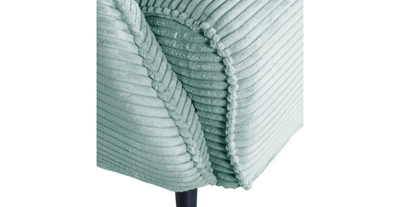 OHRENSESSEL Cord Mintgrün  - Schwarz/Mintgrün, Design, Textil/Metall (83/106/89cm) - Landscape