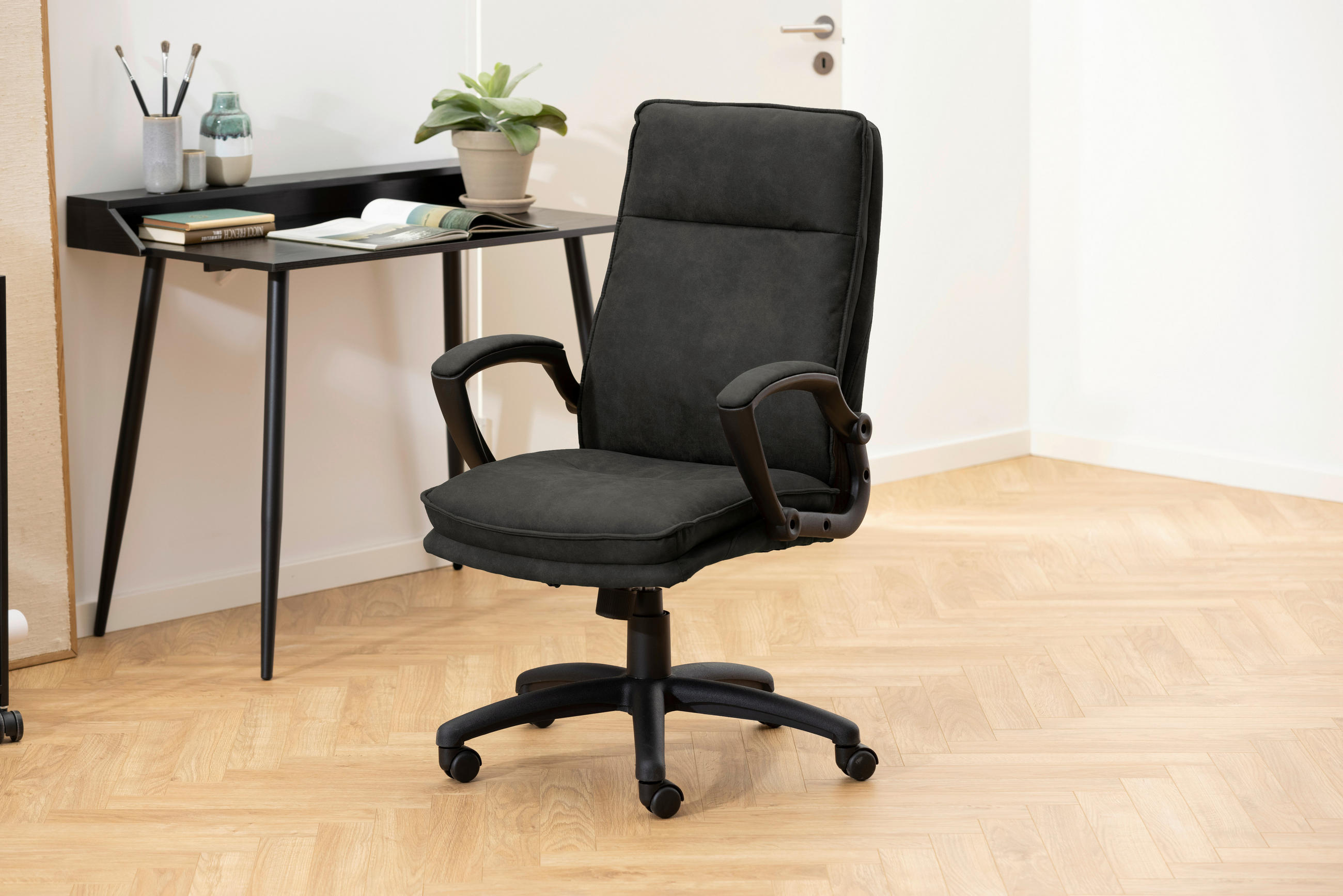 DREHSTUHL  in Anthrazit, Schieferfarben  - Schieferfarben/Anthrazit, Trend, Kunststoff/Textil (67/115/69,5cm) - MID.YOU