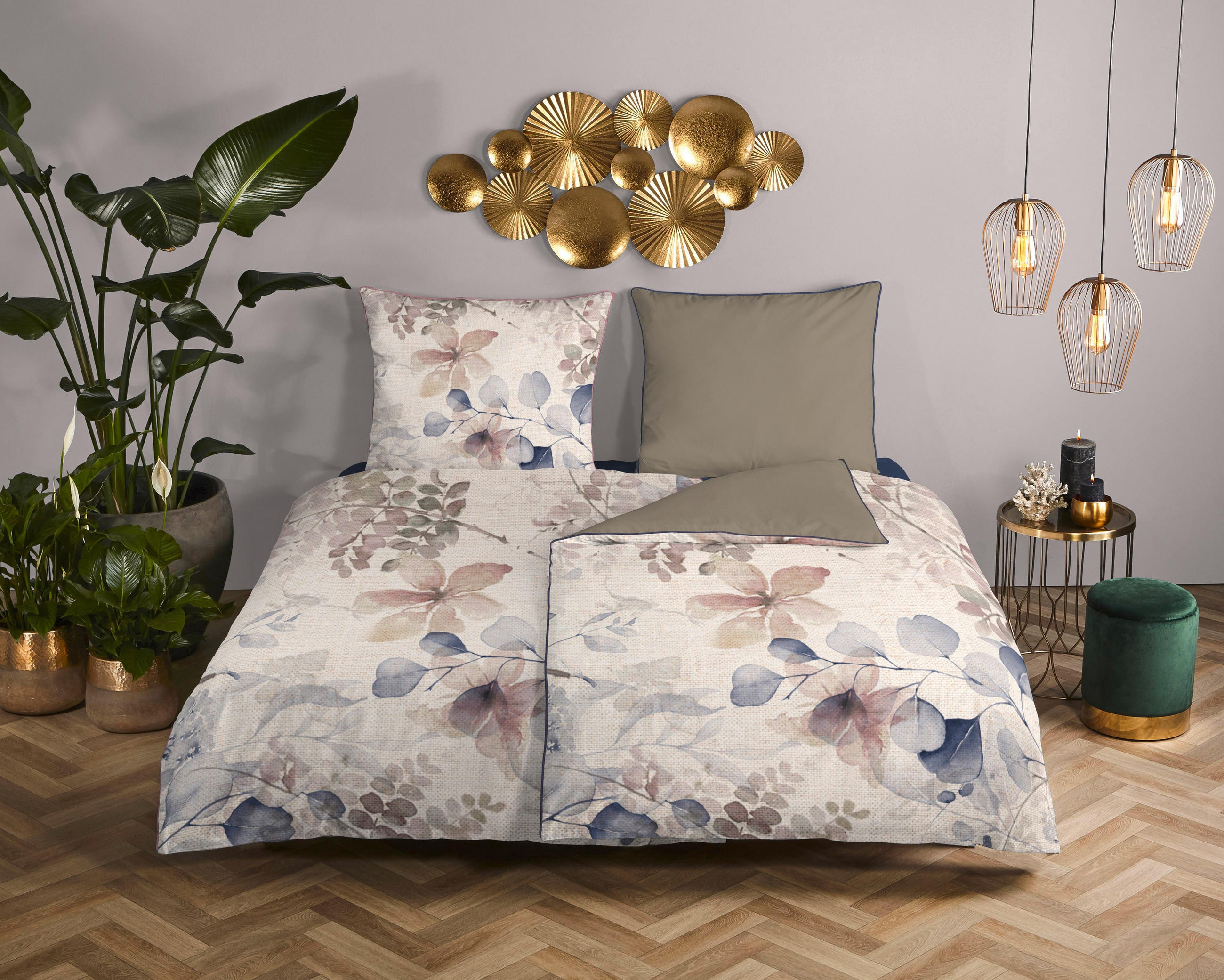 WENDEBETTWÄSCHE Fivien Satin 135/200 cm  - Multicolor, Design, Textil (135/200cm)