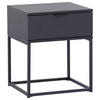NACHTSCHRANK 42,5/52/38,5 cm  - Schwarz, KONVENTIONELL, Holzwerkstoff/Metall (42,5/52/38,5cm) - Boxxx