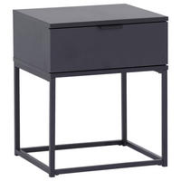NACHTSCHRANK 42,5/52/38,5 cm  - Schwarz, KONVENTIONELL, Holzwerkstoff/Metall (42,5/52/38,5cm) - Boxxx