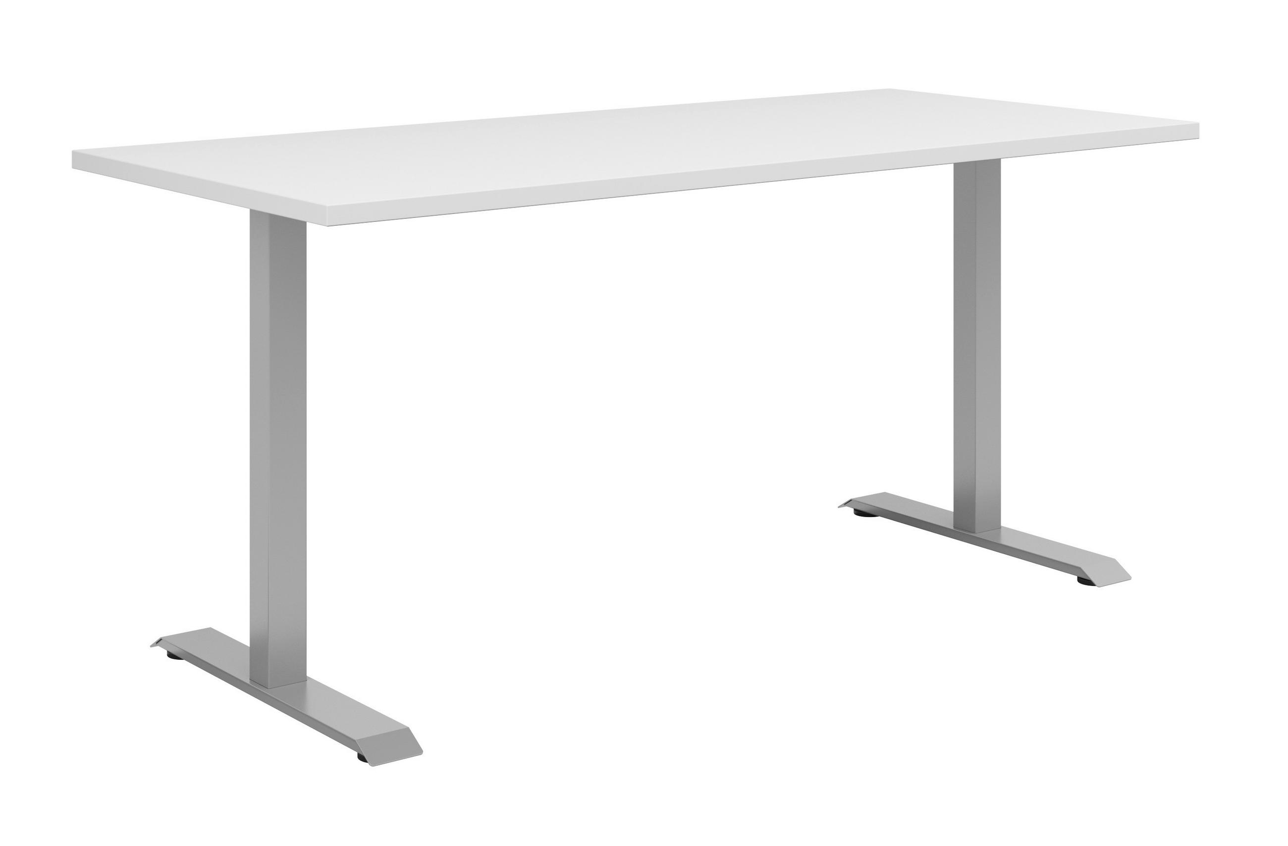 SCHREIBTISCH 160/80/75,8 cm  in Weiß  - Weiß, KONVENTIONELL, Holzwerkstoff/Metall (160/80/75,8cm) - Voleo