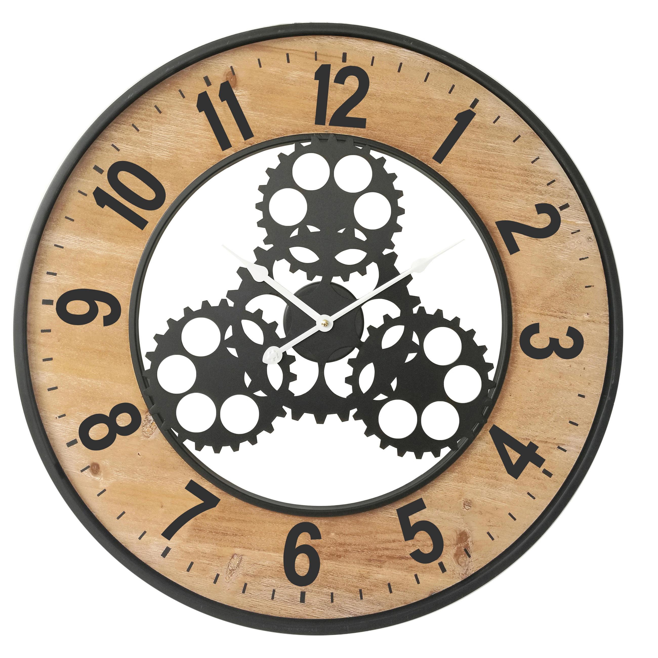 Ambia Home NÁSTENNÉ HODINY, hnedá, čierna, 60 cm