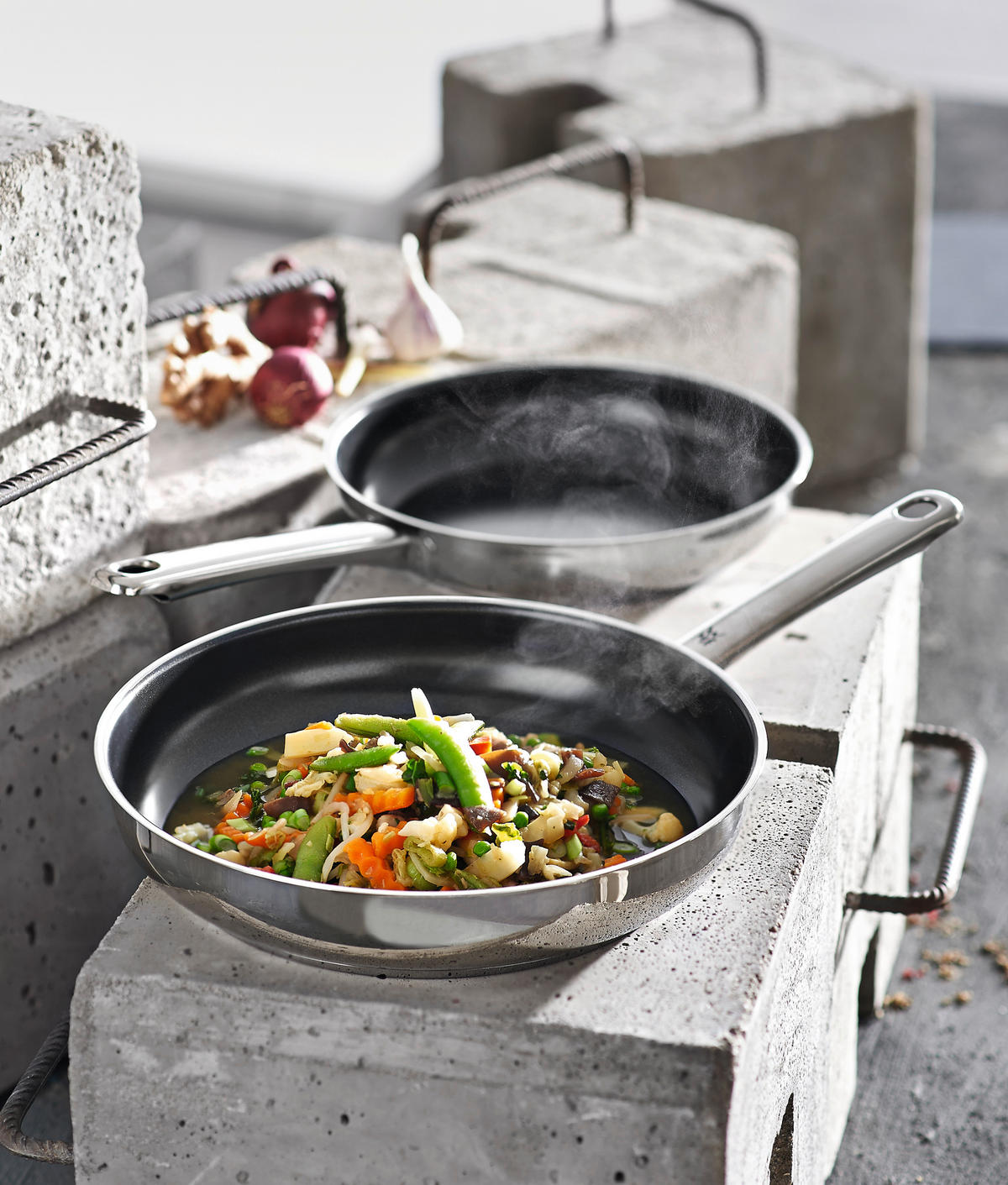 PANNSET 2 delar  - stålfärgad, Basics, metall - WMF
