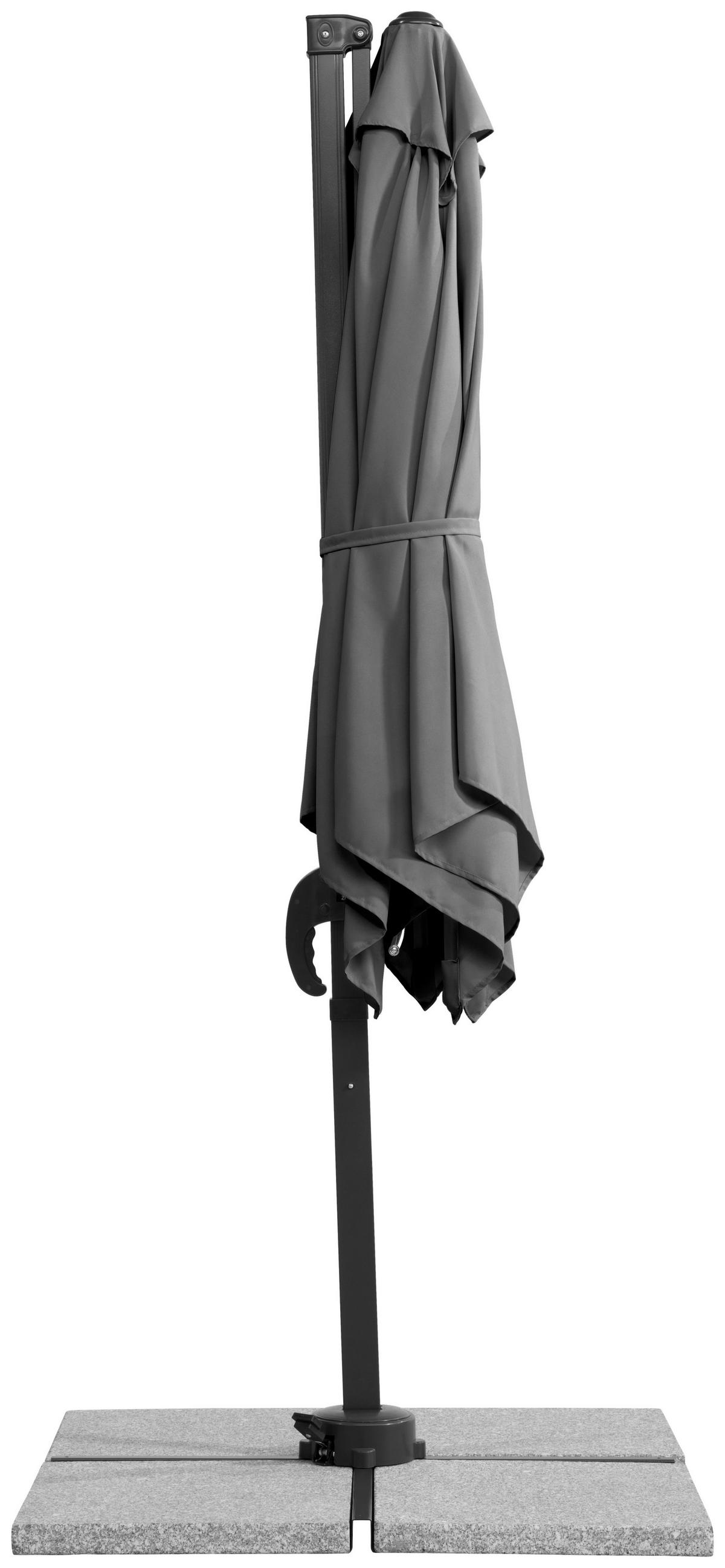 BOČNÍ SLUNEČNÍK 230/239/300 cm - antracitová, Basics, kov/textil (230/239/300cm)