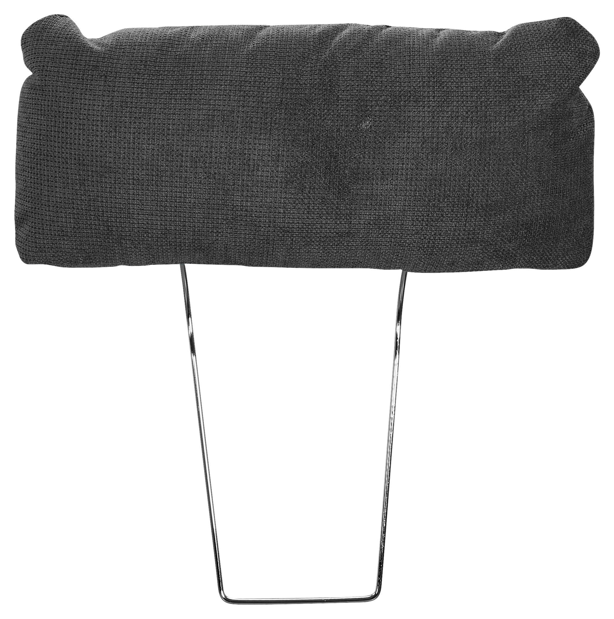 KOPFSTÜTZE in Chenille  - Schwarz, KONVENTIONELL, Textil (54/60/18cm) - MID.YOU