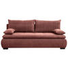 SCHLAFSOFA in Webstoff, Plüsch Rotbraun  - Rotbraun/Schwarz, Konventionell, Textil (203/72-96/98cm) - Novel