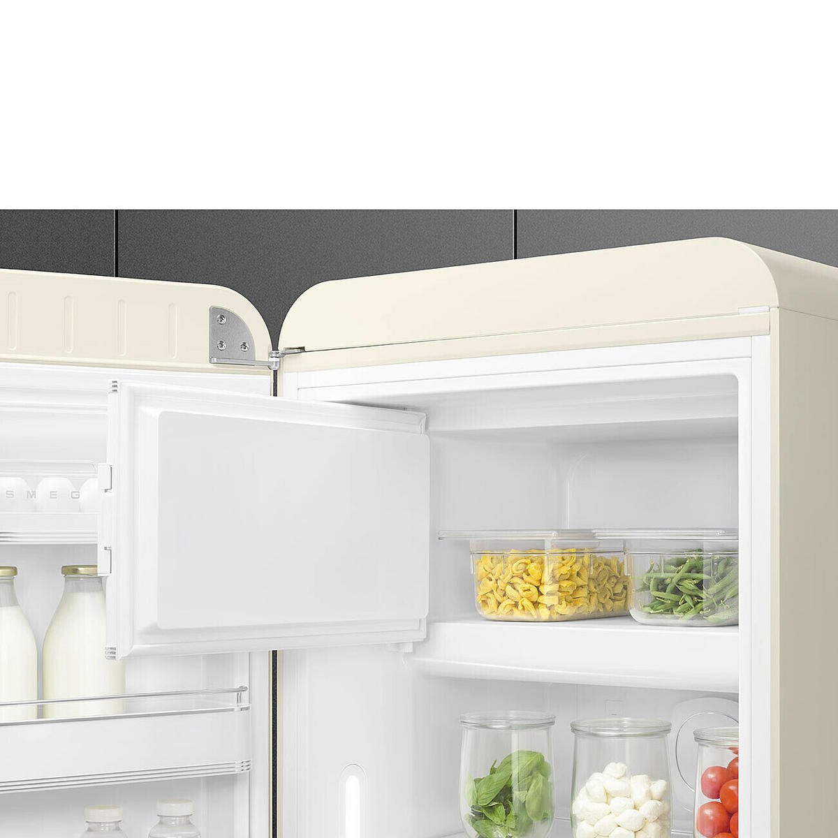 KÜHLSCHRANK 60/150/72.8 cm  - Creme, Basics, Metall (60/150/72.8cm) - SMEG