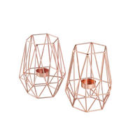 TEELICHTHALTER-SET - Roségold, Basics, Metall (9,5cm) - Echtwerk