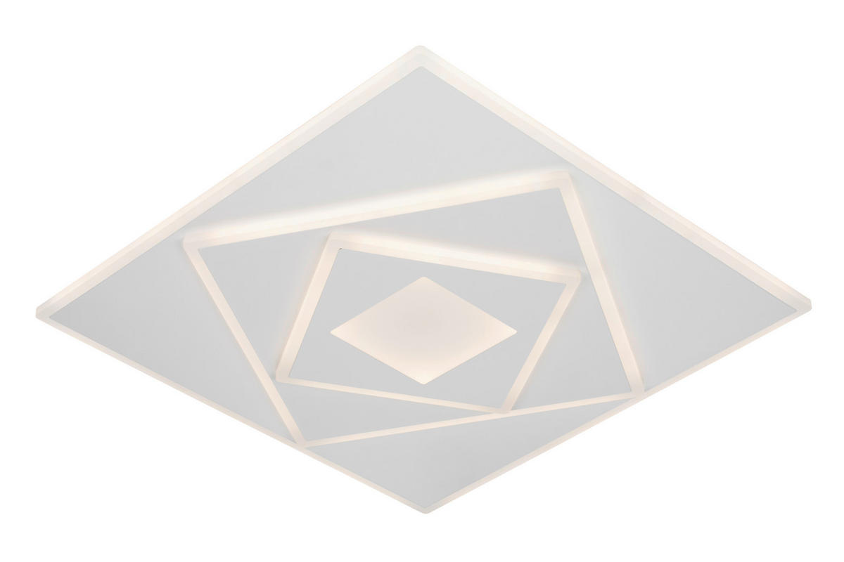LED-DECKENLEUCHTE 47,7/47,7/6 cm   - Weiß, Basics, Kunststoff/Metall (47,7/47,7/6cm) - Novel