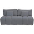 BOXSPRINGSOFA in Chenille Grau  - Schwarz/Grau, MODERN, Kunststoff/Textil (210/72/105cm) - Cantus