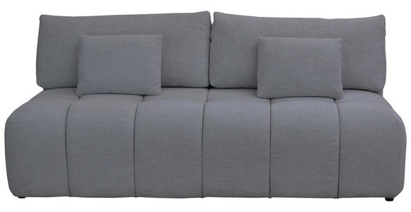 BOXSPRINGSOFA in Chenille Grau  - Schwarz/Grau, MODERN, Kunststoff/Textil (210/72/105cm) - Cantus