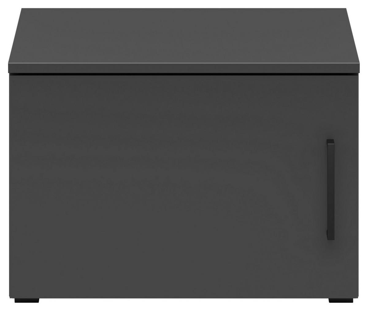 EXTENSIE LA DULAP in grafit  - grafit/negru, Modern, plastic/material pe bază de lemn (50/35/40cm) - Carryhome