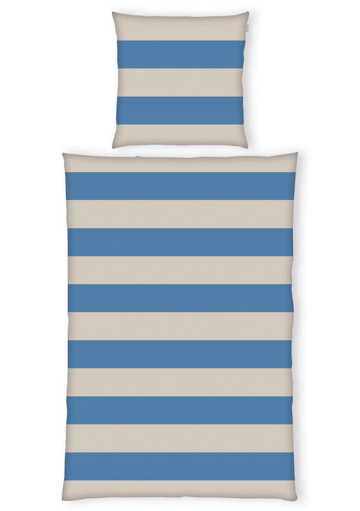 WENDEBETTWÄSCHE Renforcé 200/200 cm  - Sandfarben/Blau, Design, Textil (200/200cm) - Tom Tailor
