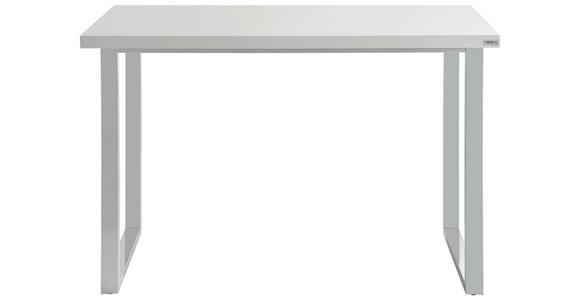 SCHREIBTISCH 120/60/76 cm  in Weiß Hochglanz  - Weiß Hochglanz/Weiß, Design, Holzwerkstoff/Metall (120/60/76cm) - Hom`in