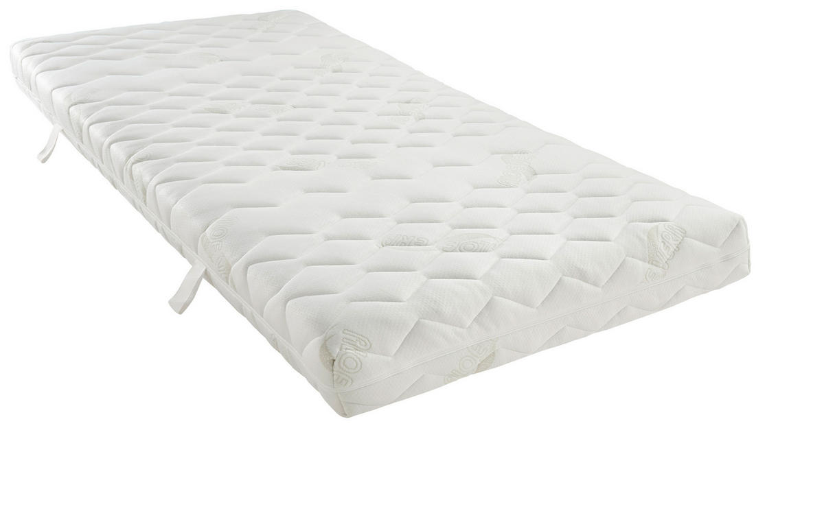 KALTSCHAUMMATRATZE 90/190 cm Höhe ca. 16 cm 5 -Zonen - Weiß, Basics, Textil (90/190cm) - Sleeptex