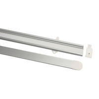 VODILICA ZA PANEL ZAVJESU srebrne boje metal, plastika  - srebrne boje, Basics, metal/plastika (60cm) - Gardinia