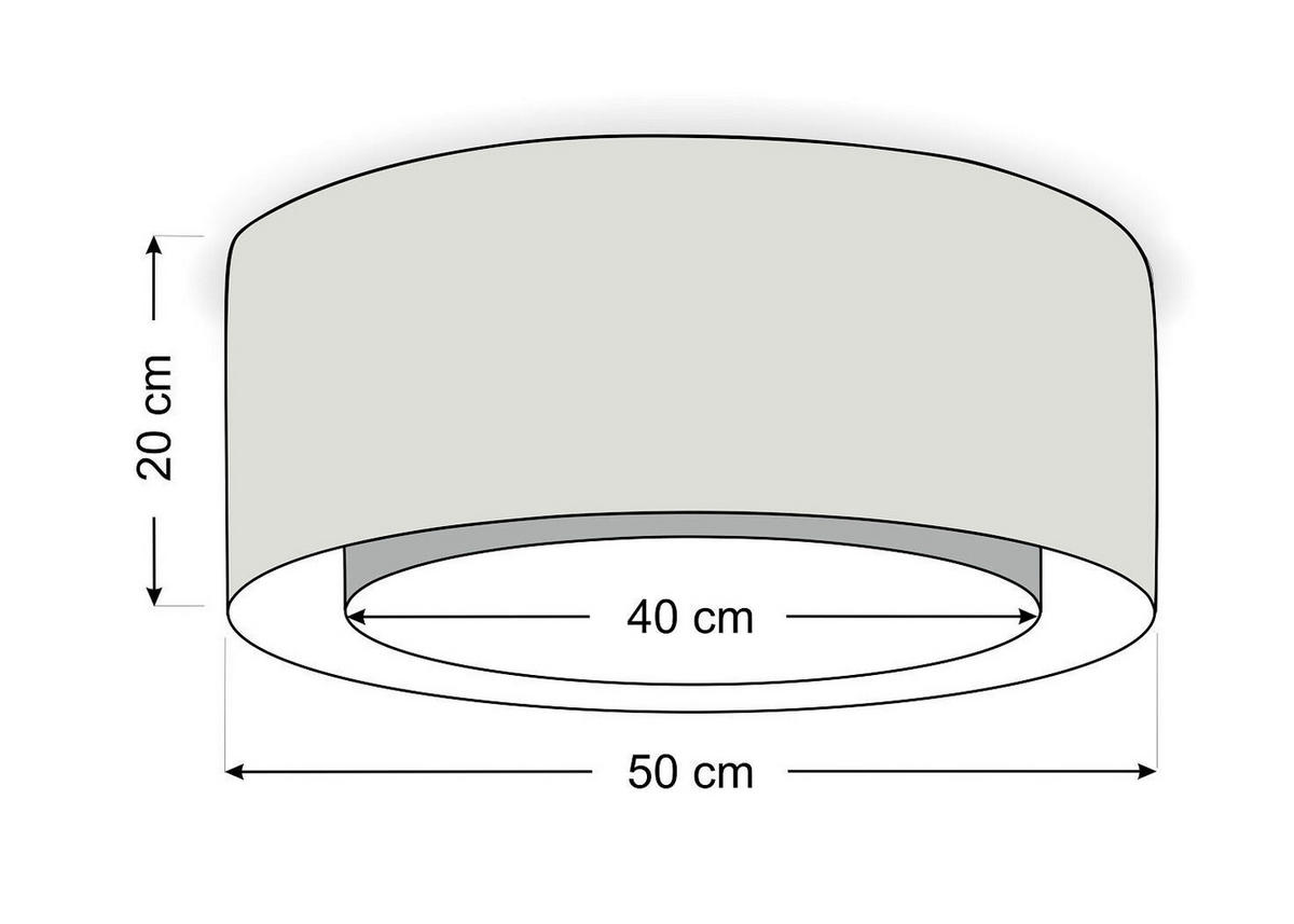 DECKENLEUCHTE Boho Elegant 50/20 cm   - Beige/Karamell, Natur, Kunststoff/Textil (50/20cm)