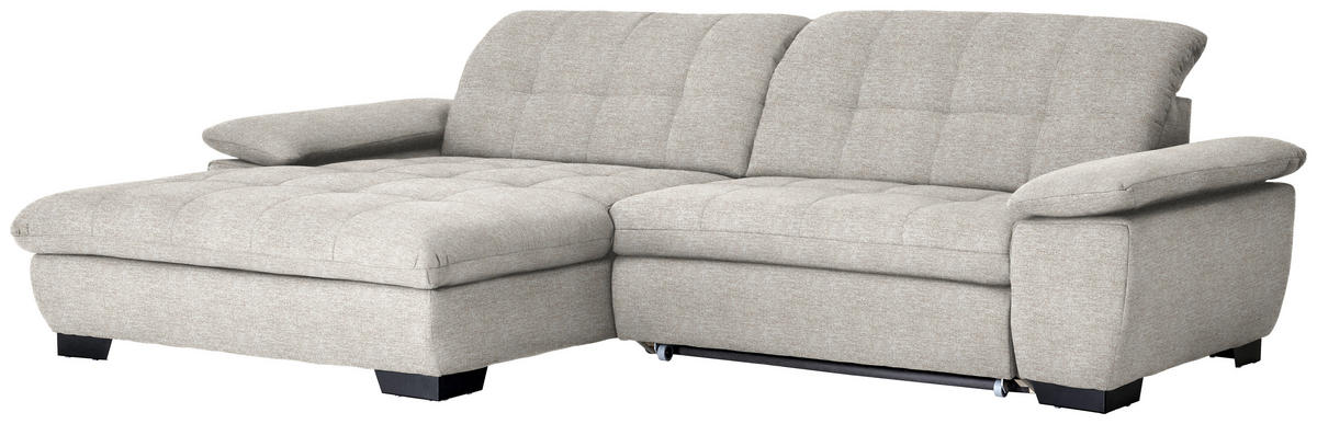 ECKSOFA in Webstoff Beige  - Beige/Schwarz, Design, Textil/Metall (180/265cm) - Carryhome