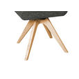 STUHL drehbar - Dunkelgrau/Eichefarben, KONVENTIONELL, Holz/Textil (47/89/60cm) - Linea Natura