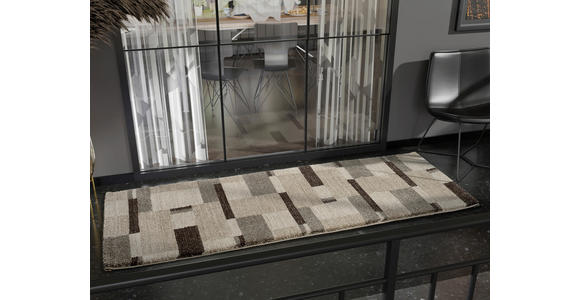 LÄUFER 80/250 cm Palazzo Bloc Braun, Beige  - Beige/Braun, KONVENTIONELL, Textil (80/250cm) - Novel