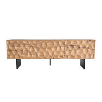 TV-BÄNK  i 160/56/37 cm  - svart/akaciefärgad, Natur, metall/trä (160/56/37cm) - Livetastic