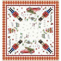ASZTALTERÍTŐ   - bordó, Basics, textil (90/90cm)