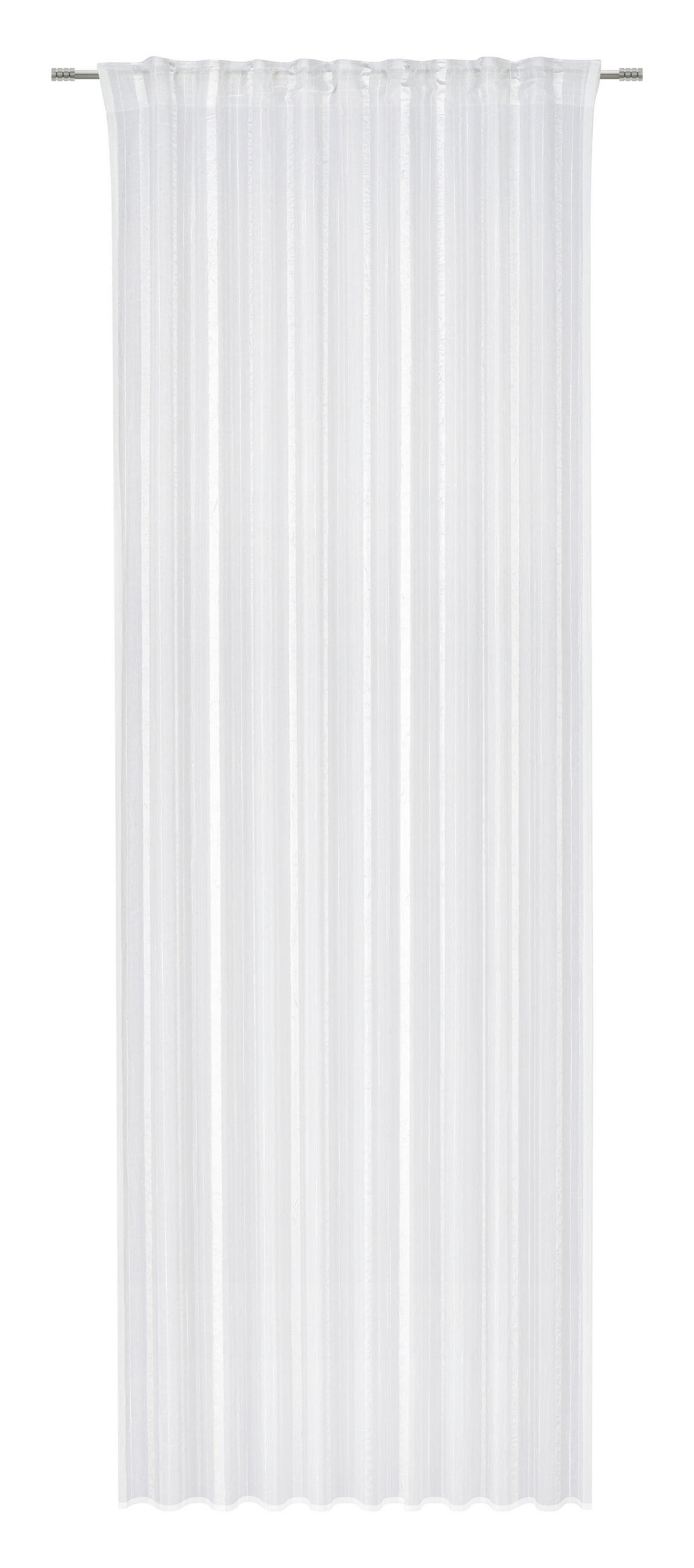 KONČANA ZAVESA  prosojno  140/280 cm   - bela, Basics, tekstil (140/280cm) - Esposa