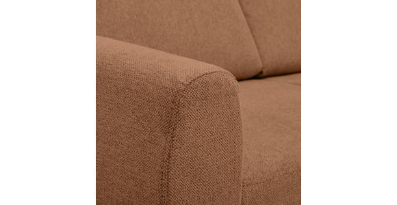 ECKSOFA Terracotta Flachgewebe  inkl. Bettkasten, Schlaffunktion, Rücken echt, Kopfstütze, Liegefläche im Originalstoff  - Buchefarben/Terracotta, KONVENTIONELL, Holz/Textil (241/166cm) - Carryhome