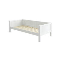 BETT 90/200 cm,  in Weiß, Rollrost  - Weiß, MODERN, Holz (90/200cm) - Chameo