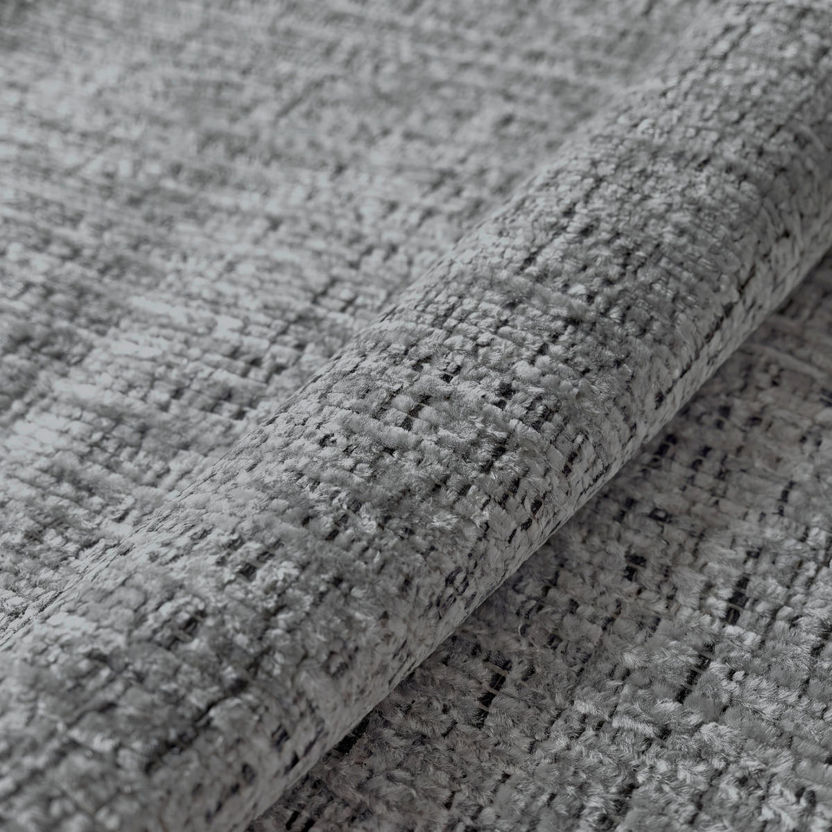 MEGASOFA Chenille Anthrazit  - Anthrazit/Schwarz, Trend, Kunststoff/Textil (238/80/140cm) - MID.YOU