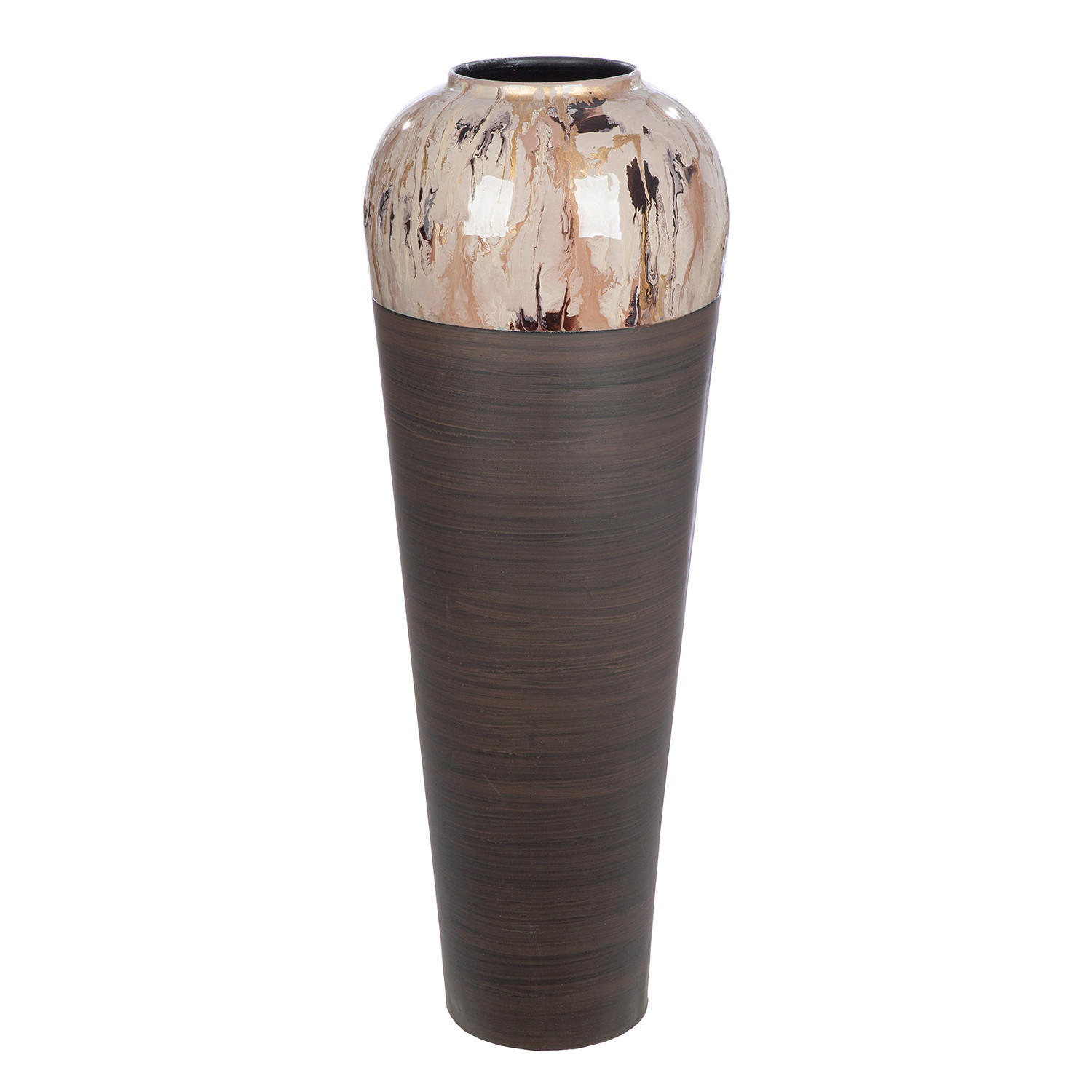 XXXLutz Bodenvase Tinnum Braun, Beige 70 cm