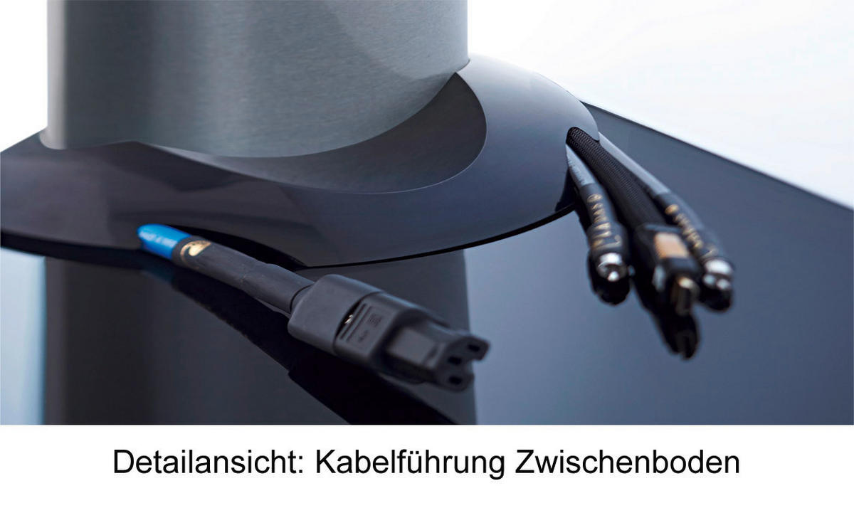 TV-Rack Schwarz/Silberfarbe - Silberfarben/Schwarz, Konventionell, Glas/Metall (60/100/44cm) - MID.YOU