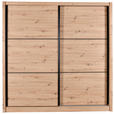 SCHIEBETÜRENSCHRANK 213/215,5/60 cm 2-türig Eiche Artisan  - Schwarz/Eiche Artisan, Basics, Holzwerkstoff/Metall (213/215,5/60cm) - Xora