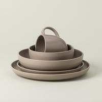 KOMBISERVICE Hellbraun PACIFICA 5-teilig 1 Personen  - Hellbraun, Basics, Keramik - Costa Nova