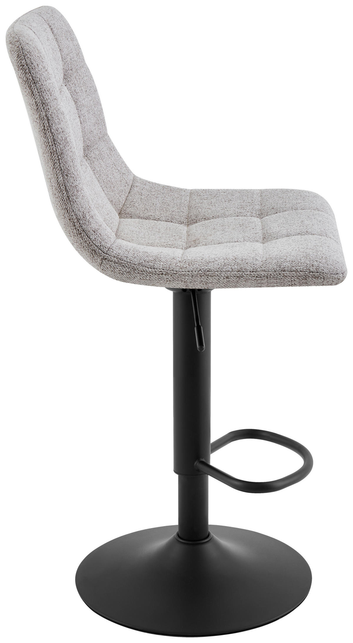 BAROVÁ ŽIDLE, černá, šedohnědá - černá/šedohnědá, Design, kov/textil (43/90-112/47cm)