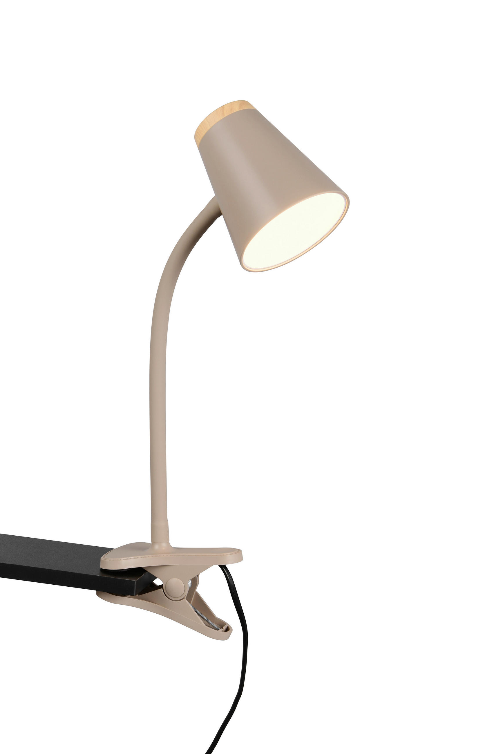 LED-KLÄMLAMPA - beige/brun, Basics, metall/plast (33/9,5/32cm)
